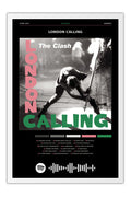 Poster The Clash London Calling - Blackprint - Bandas de Rock - Moldura branca