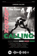 Poster The Clash London Calling - Blackprint - Bandas de Rock - Pôster sem moldura