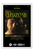 Poster The Doors the Doors - Blackprint - Bandas de Rock - Moldura branca