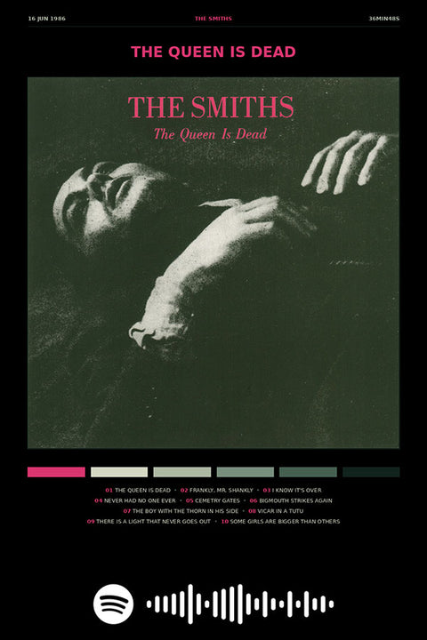 Poster The Smiths the Queen Is Dead - Blackprint - Bandas de Rock - Pôster sem moldura