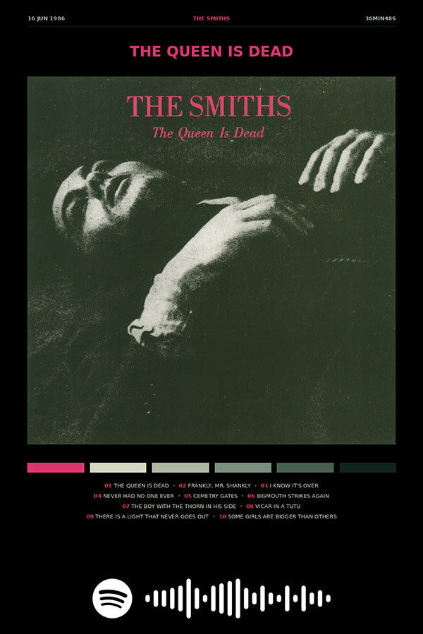 Poster The Smiths the Queen Is Dead - Blackprint - Bandas de Rock - Pôster sem moldura