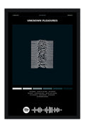 Poster Joy Division Unknown Pleasures - Blackprint - Bandas de Rock - Moldura preta