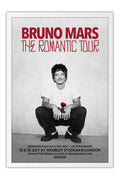 Poster Bruno Mars the Romantic o Romântico - Artistas Pop - Moldura branca