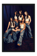 Poster KATSEYE - K-Pop - Artistas Pop - Moldura preta