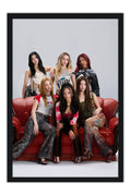 Poster KATSEYE - K-Pop - Artistas Pop - Moldura preta