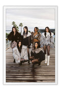 Poster KATSEYE - K-Pop - Artistas Pop - Moldura branca
