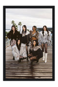 Poster KATSEYE - K-Pop - Artistas Pop - Moldura preta