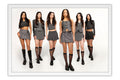 Poster KATSEYE - K-Pop - Artistas Pop - Moldura branca