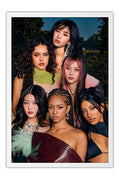 Poster KATSEYE - K-Pop - Artistas Pop - Moldura branca