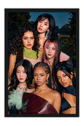 Poster KATSEYE - K-Pop - Artistas Pop - Moldura preta