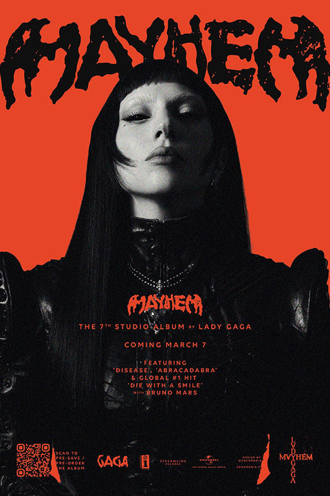 Poster Lady Gaga Mayhem - Artistas Pop - Pôster sem moldura