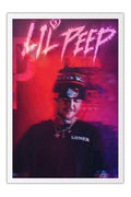 Poster Lil Peep - Artistas Pop - Moldura branca