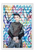 Poster Lil Peep - Artistas Pop - Moldura branca