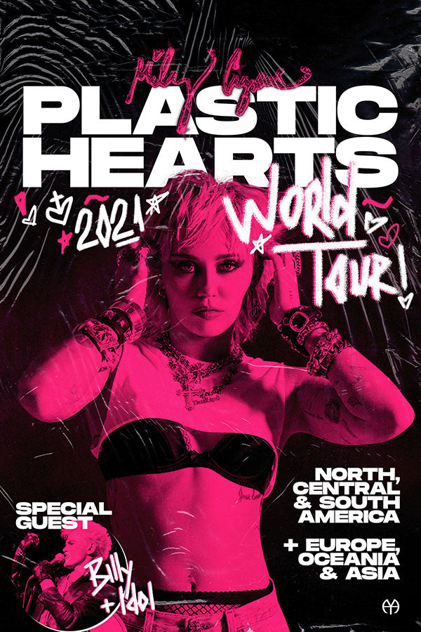 Poster Miley Cyrus Plastic Hearts - Artistas Pop - Pôster sem moldura