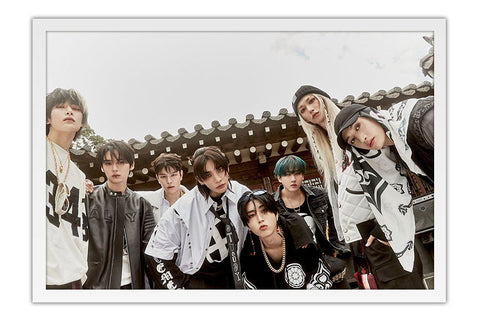 Poster Stray Kids - K-Pop - Artistas Pop - Moldura branca