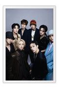 Poster Stray Kids - K-Pop - Artistas Pop - Moldura branca