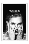 Poster Taylor Swift Reputation - Artistas Pop - Moldura branca