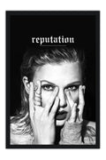 Poster Taylor Swift Reputation - Artistas Pop - Moldura preta