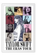 Poster Taylor Swift the Eras Tour - Artistas Pop - Moldura branca