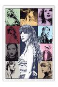 Poster Taylor Swift the Eras Tour - Artistas Pop - Moldura branca
