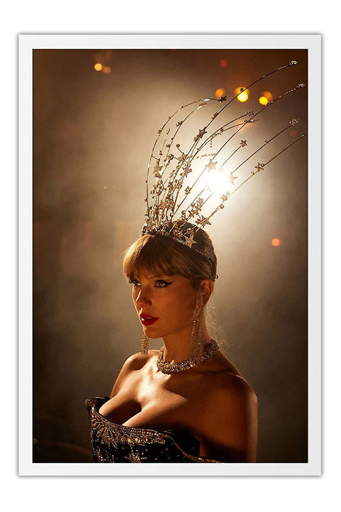 Poster Taylor Swift the Life of a Showgirl - Artistas Pop - Moldura branca