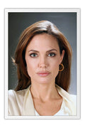Poster Angelina Jolie - Atrizes - Moldura branca