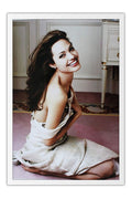 Poster Angelina Jolie - Atrizes - Moldura branca