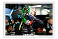 Poster Kimi Antonelli Mercedes - Fórmula 1 - Moldura branca