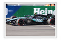 Poster Kimi Antonelli Mercedes - Fórmula 1 - Moldura branca