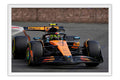 Poster Lando Norris McLaren - Fórmula 1 - Moldura branca