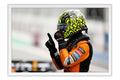 Poster Lando Norris McLaren - Fórmula 1 - Moldura branca