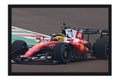 Poster Lewis Hamilton Ferrari - Fórmula 1 - Moldura preta