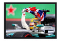 Poster Lewis Hamilton Ferrari - Fórmula 1 - Moldura preta