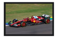Poster Lewis Hamilton Ferrari - Fórmula 1 - Moldura preta