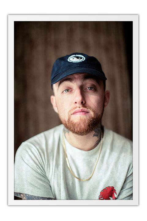 Poster Mac Miller - Rap e Hip Hop - Artistas Pop - Moldura branca