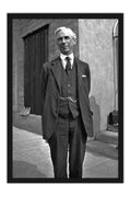 Poster Bertrand Russell Caltech - Fotografia em Preto e Branco - Fotografias - Moldura preta