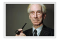 Poster Bertrand Russell Filósofo - Retrato - Personalidades - Moldura branca