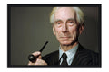 Poster Bertrand Russell Filósofo - Retrato - Personalidades - Moldura preta