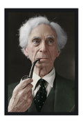 Poster Bertrand Russell - Personalidades - Moldura preta
