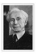 Poster Bertrand Russell - Retrato - Preto e Branco - Fotografias - Moldura branca