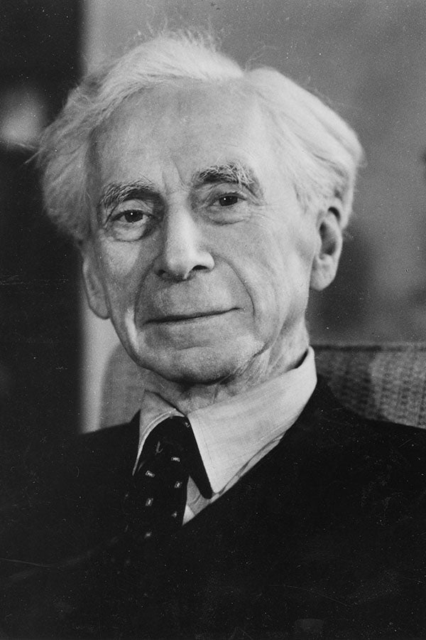 Poster Bertrand Russell - Retrato - Preto e Branco - Fotografias - Pôster sem moldura