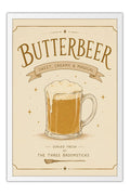 Poster Butterbeer Harry Potter - Vintage - Filmes - Moldura branca