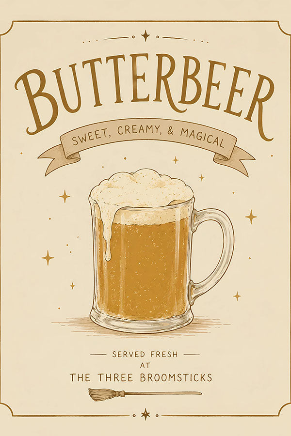 Poster Butterbeer Harry Potter - Vintage - Filmes - Pôster sem moldura