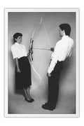 Poster Casal Arco e Flecha - Preto e Branco - Fotografias - Moldura branca