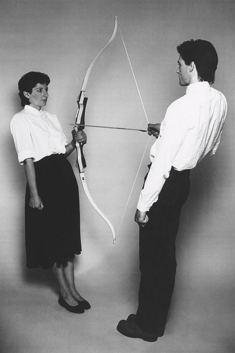Poster Casal Arco e Flecha - Preto e Branco - Fotografias - Pôster sem moldura