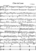 Poster Clair de Lune Claude Debussy Partitura - Música - Pôster sem moldura