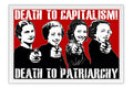Poster Death to Capitalism Death to Patriarchy - Político - Frases - Moldura branca