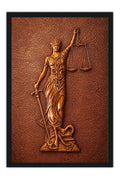 Poster Lady Justice Deusa da Justiça Balanca - Direito - Moldura preta