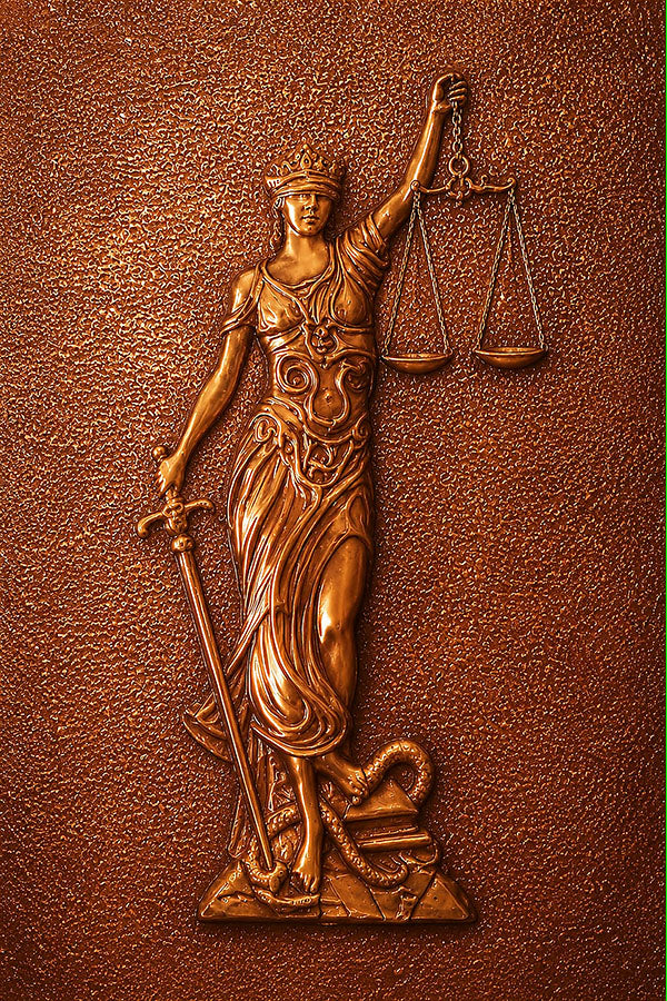 Poster Lady Justice Deusa da Justiça Balanca - Direito - Pôster sem moldura