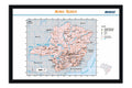 Poster Mapa Minas Gerais Municípios - Geografia - Mapas - Moldura preta